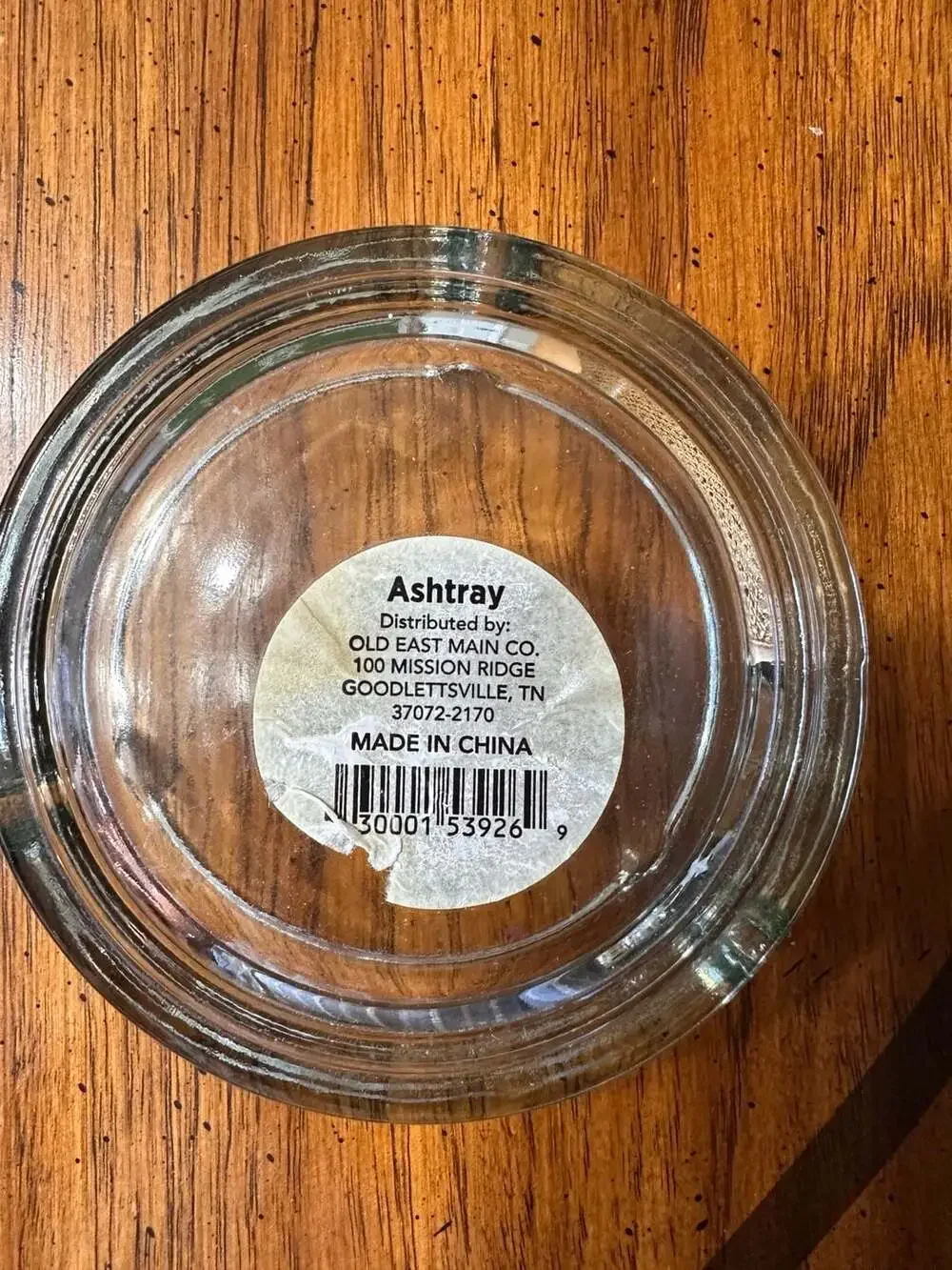 Old East Main Co. Clear Glass Round Stackable Ashtray